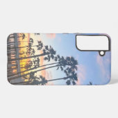 ブルースカイとピンクの雲オーシャンサイドカリフォルニア SAMSUNG GALAXYケース (裏面横)