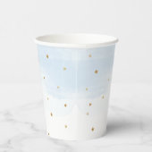 ブルースカイと金ゴールドスター紙パーティーカップ 紙コップ (右)