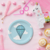 ブルースカイと雲ホットエアバルーン紙プレート ペーパープレート (パーティー)