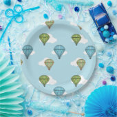 ブルースカイと雲ホットエアバルーン紙プレート ペーパープレート (パーティー)