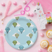 ブルースカイと雲ホットエアバルーン紙プレート ペーパープレート (パーティー)