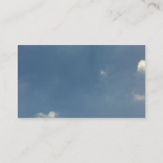 ブルースカイに対するバスケットボールフープ 名刺 (裏面)