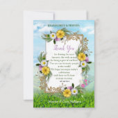 ブルースカイに対するワイルドフラワーサンキューカード 出欠カード (正面)