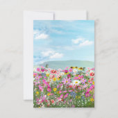 ブルースカイに対するワイルドフラワーサンキューカード 出欠カード (裏面)