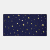 ブルースカイに輝くゴールデンクリスマススター デスクマット (正面)