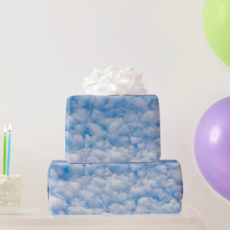 ブルースカイのバブルクラウド自然写真Mammatus ラッピングペーパー