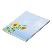 ブルースカイの下のひまわり ノートパッド (回転)