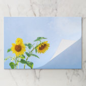 ブルースカイの下のひまわり ペーパーパッド (折り畳み)