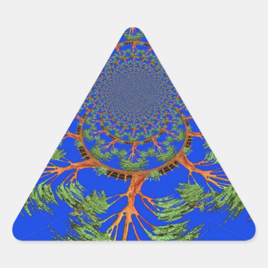 ブルースカイの下:アカシアツリーコレクション 三角形シール (正面)