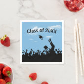 ブルースカイの大学院シルエット スタンダードカクテルナプキン (インサイチュ)