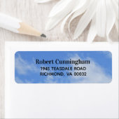 ブルースカイの雲差出人住所ラベル ラベル (インサイチュ)