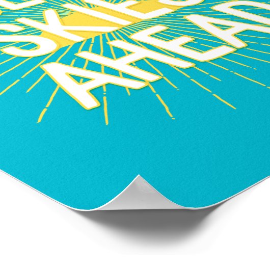 ブルースカイアヘッドやる気を起こさせるタイポグラフィ引用文 ポスター (角)