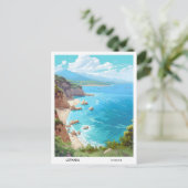 ブルースカイインレフカダギリシャヴィンテージトラベル ポストカード (スタンド正面)