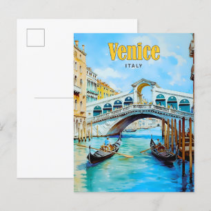 ブルースカイインヴェネツィアイタリアVintage Travel ポストカード