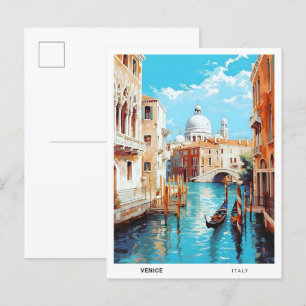 ブルースカイインヴェネツィアイタリアVintage Travel ポストカード