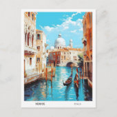 ブルースカイインヴェネツィアイタリアVintage Travel ポストカード (正面)