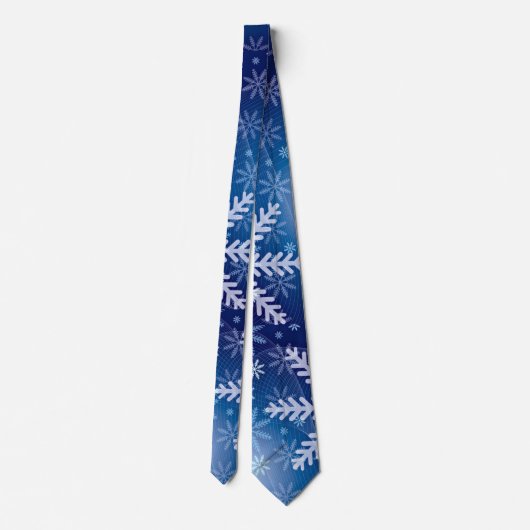 ブルースカイウィンターホリデータイのスノーフレーク ネクタイ (裏面)