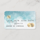 ブルースカイウォーターカラークレジットカードスタイル 名刺 (正面)