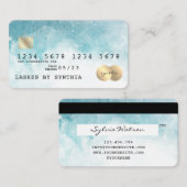 ブルースカイウォーターカラークレジットカードスタイル 名刺 (正面/裏面)