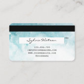 ブルースカイウォーターカラークレジットカードスタイル 名刺 (裏面)