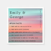 ブルースカイエレガントロマンティックサンセットビーチ結婚式 スタンダードカクテルナプキン (正面)