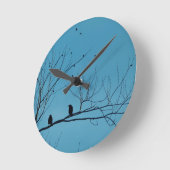 ブルースカイカラス ラウンド壁時計 (傾斜)