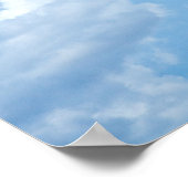 ブルースカイクラウドバックグラウンドスカイ天国デザイン ポスター (角)