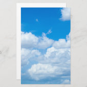 ブルースカイクラウドバックグラウンドスカイ天国デザイン 便箋 (正面/裏面)