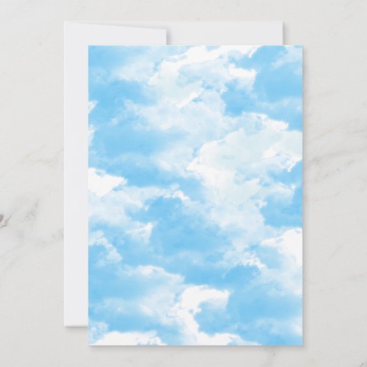 ブルースカイクラウド結婚式招待状 招待状 (裏面)