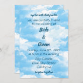 ブルースカイクラウド結婚式招待状 招待状 (正面/裏面)
