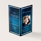 ブルースカイシルバー写真エレガント葬儀プログラム (外部)