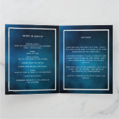 ブルースカイシルバー写真エレガント葬儀プログラム サンキューカード (内部)