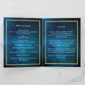 ブルースカイシルバー写真エレガント葬儀プログラム サンキューカード (内部)