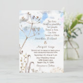 ブルースカイシンプルボタニカルガーデンクリスチャン結婚ズ 招待状 (スタンド正面)