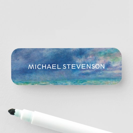 ブルースカイシーユニーク抽象芸術シモダンック 名札 (インサイチュ)