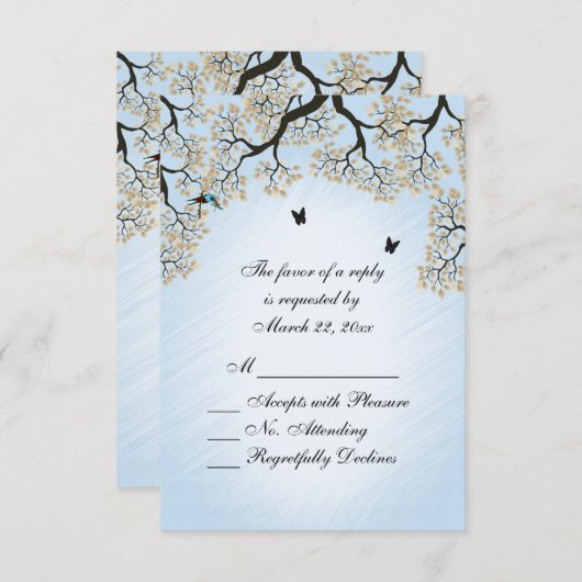 ブルースカイス秋RSVP 出欠カード (正面/裏面)