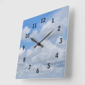 ブルースカイズウォールクロック スクエア壁時計 (傾斜)