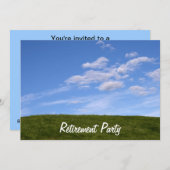 ブルースカイズグリーングラスリタイアメントパーティの招待状 招待状 (正面/裏面)