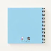 ブルースカイノートブック付きサニーイエロー&ピンクチューリップ ノートブック (裏面)