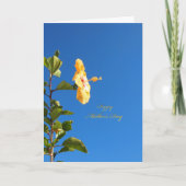 ブルースカイハイビスカス母の日 カード (正面)