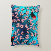 ブルースカイバードさくらんぼ花 アクセントクッション (裏面(縦))