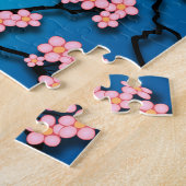 ブルースカイバードさくらんぼ花 ジグソーパズル (側面)