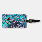 ブルースカイバードさくらんぼ花 ラゲッジタグ (正面横)