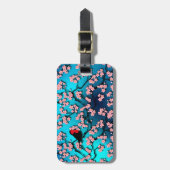 ブルースカイバードさくらんぼ花 ラゲッジタグ (正面縦)