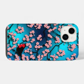 ブルースカイバードさくらんぼ花 iPhoneケース (裏面横)