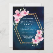 ブルースカイピンクフローラ卒業パーティー 招待状 (正面)