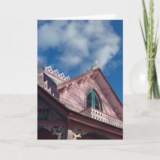 ブルースカイピンクルーフリン – Martha's Vinyard カード (正面)