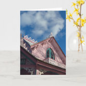 ブルースカイピンクルーフリン – Martha's Vinyard カード (黄色い花)