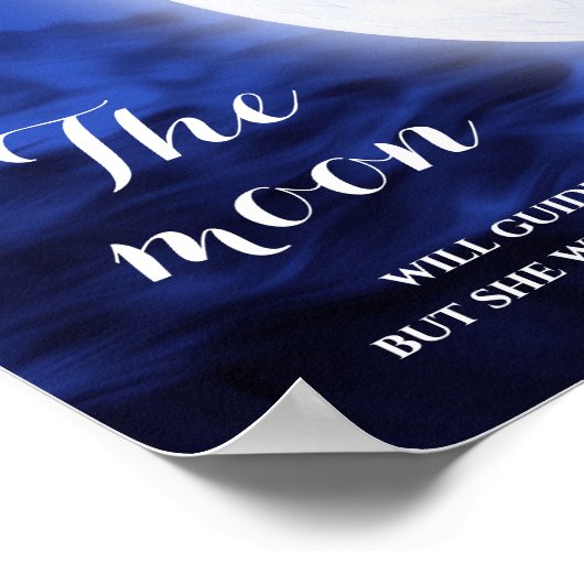 ブルースカイフルムーン感動的引用文 ポスター (角)