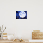 ブルースカイフルムーン感動的引用文 ポスター (キッチン)